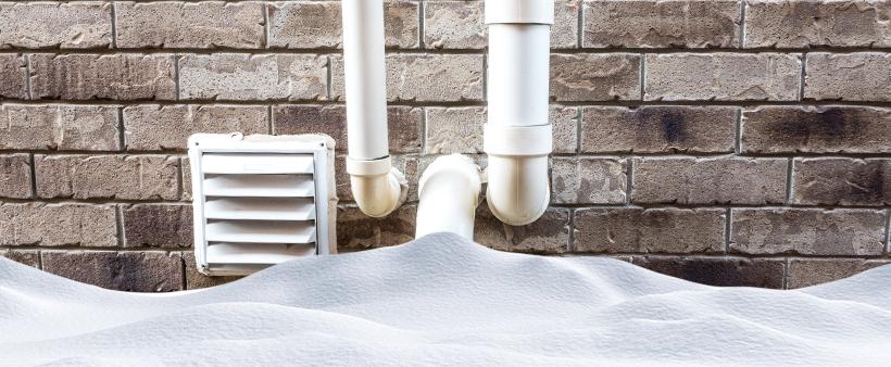 Keep Furnace Intake and Exhaust Pipes Clear of Snow